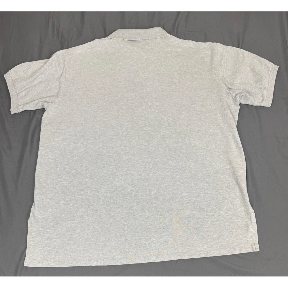 Vintage Polo Ralph Lauren Mens XL Gray Short Sleeve Pique Polo Shirt Made in USA